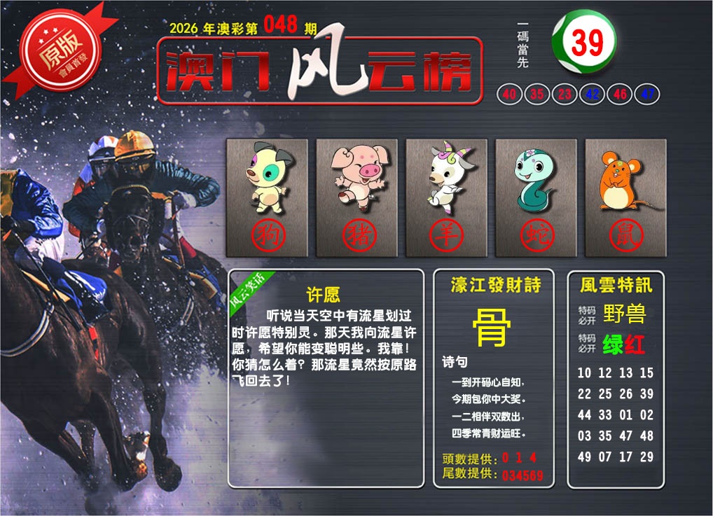 048期澳门风云榜[图]