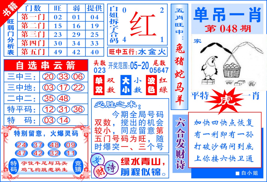 048期澳门单吊一肖[图]