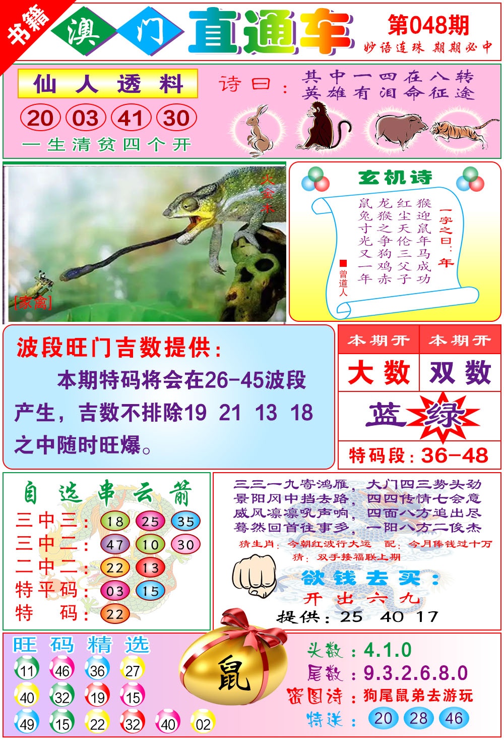 048期白姐直通车[图]