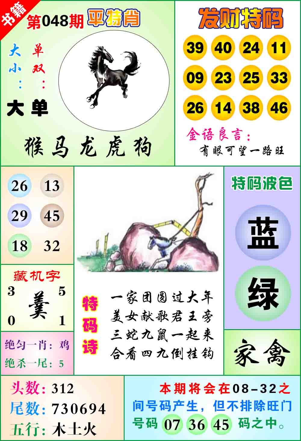 048期澳门天王宝典[图]