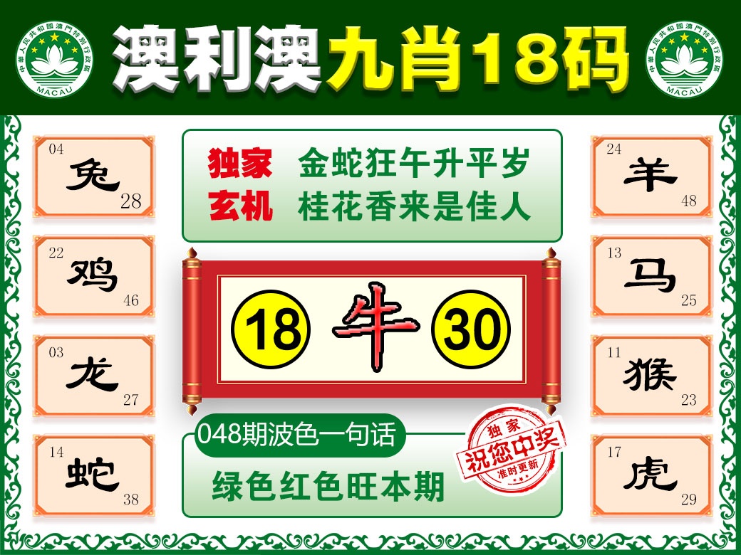 048期澳利澳九肖[图]