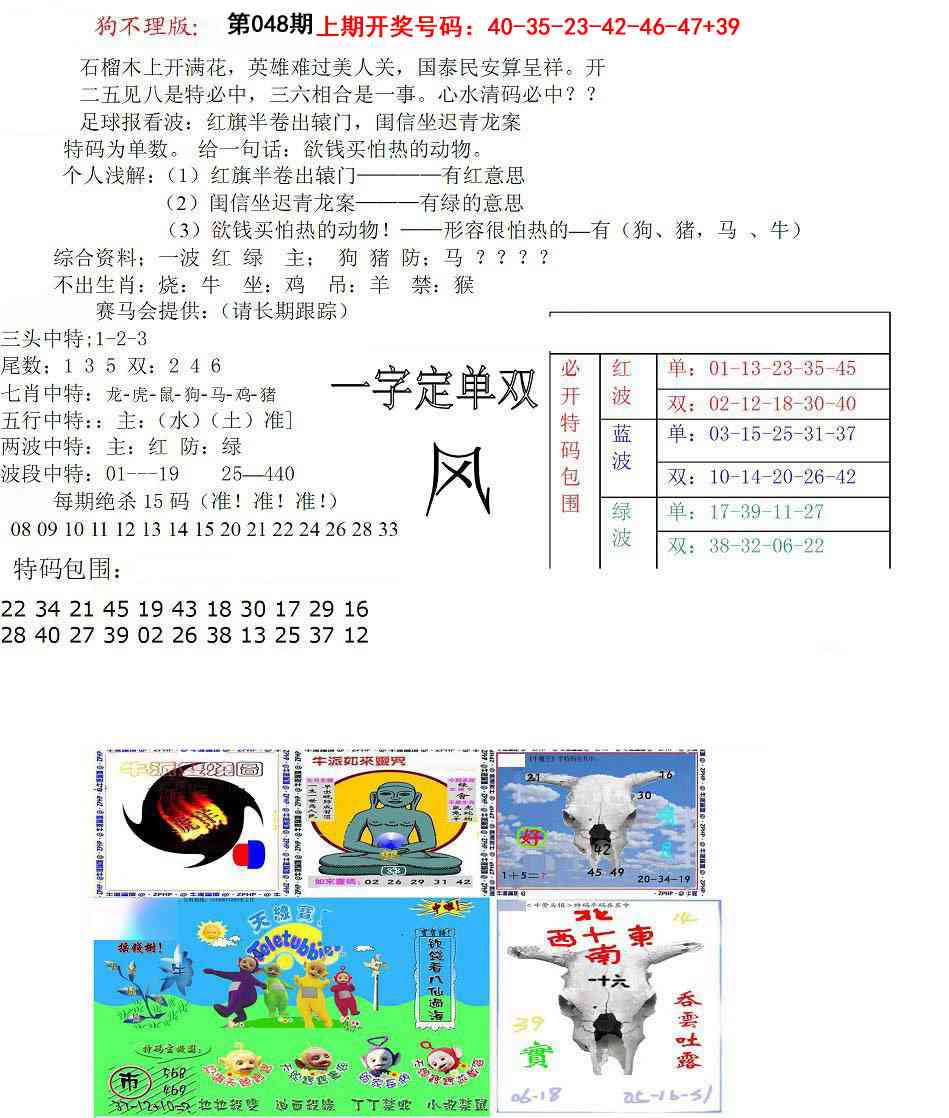 048期狗不理特码报[图]