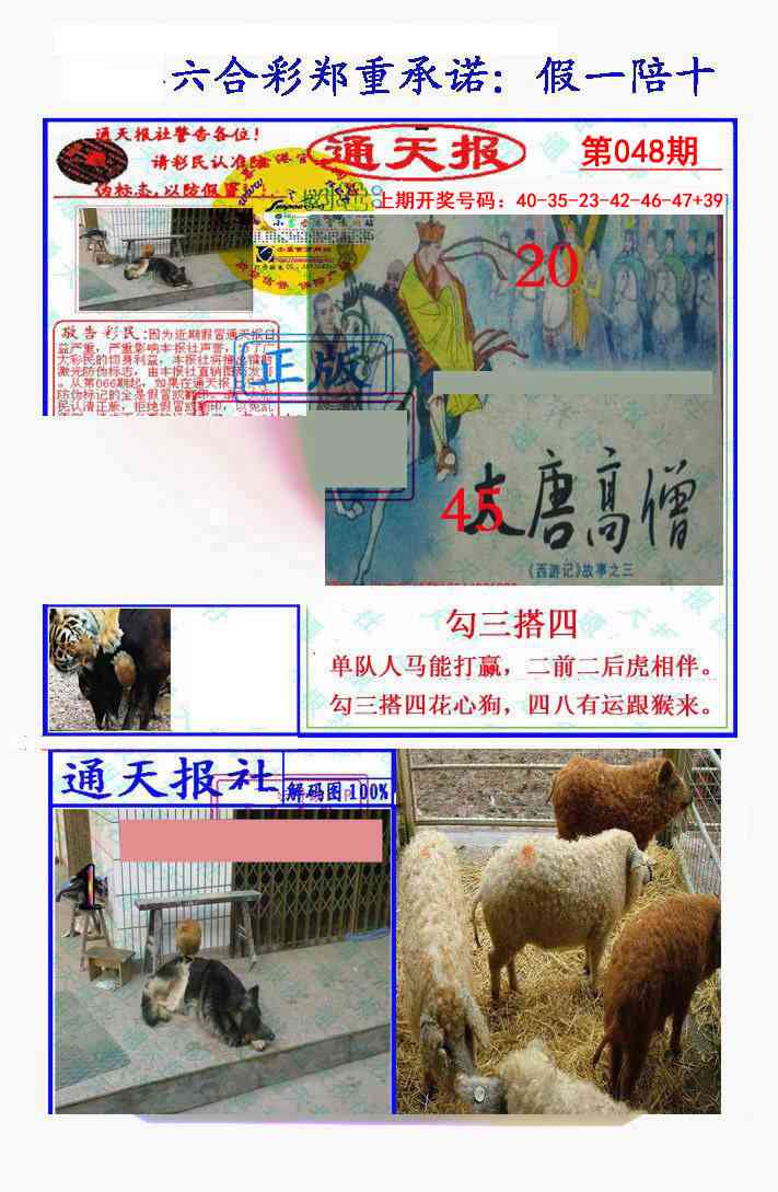 048期假一陪十通天报[图]