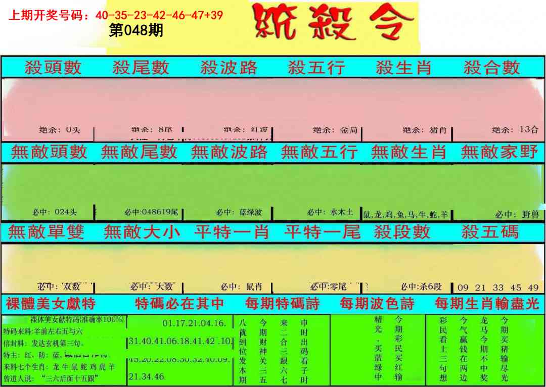 048期统杀令[图]