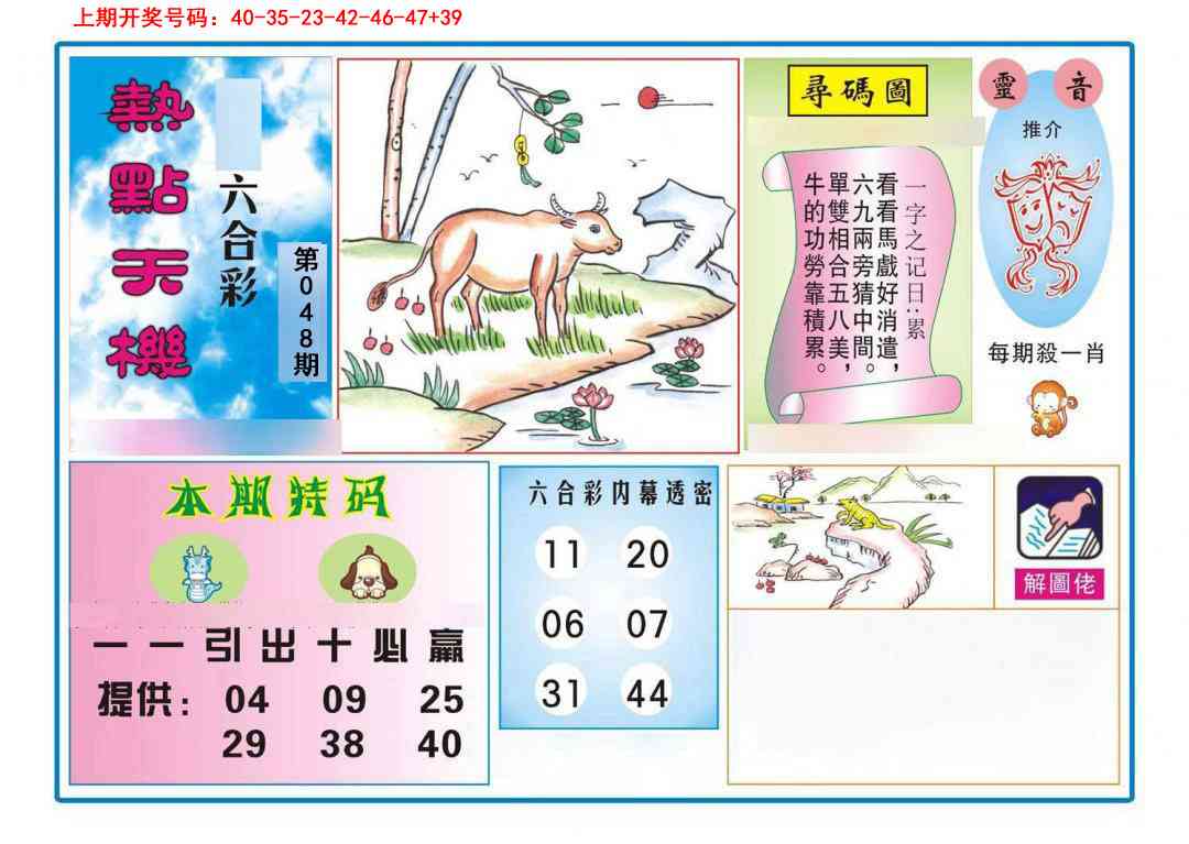 048期热点天机[图]