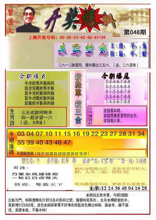 048期开奖爆料(新图推荐)[图]