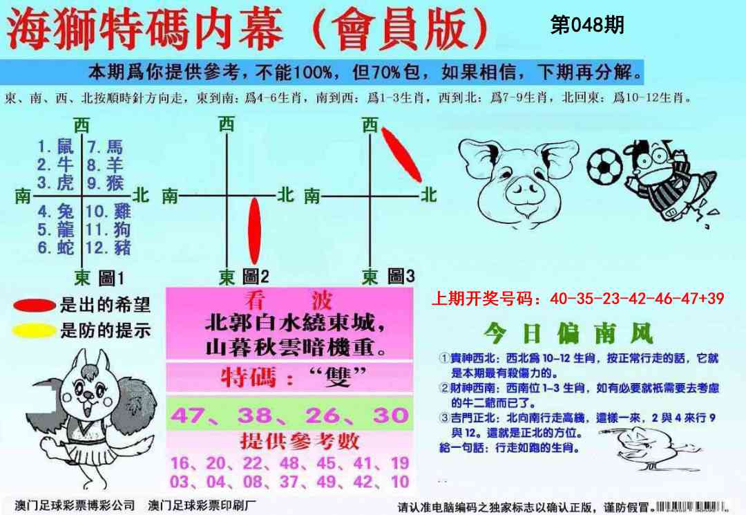 048期海狮特码会员报[图]