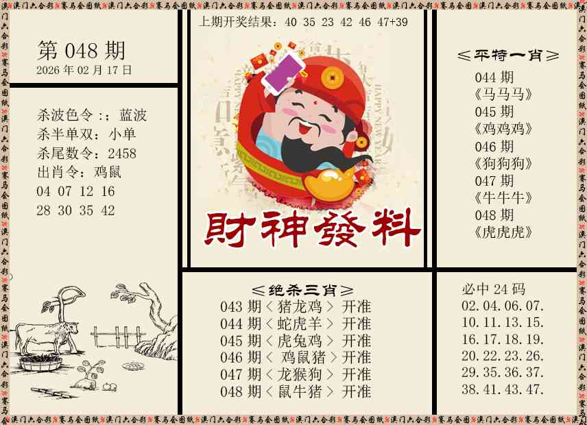 048期财神发料[图]